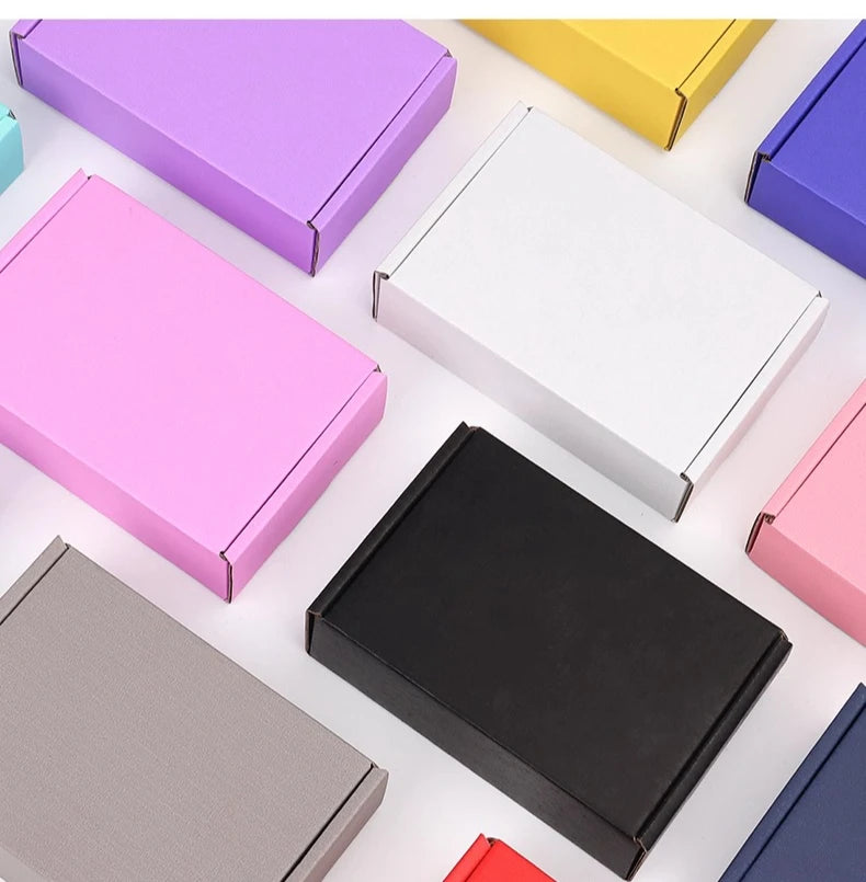 Dicke Faltschachtel, dreilagiger Karton, 10er-Packung in verschiedenen Farben