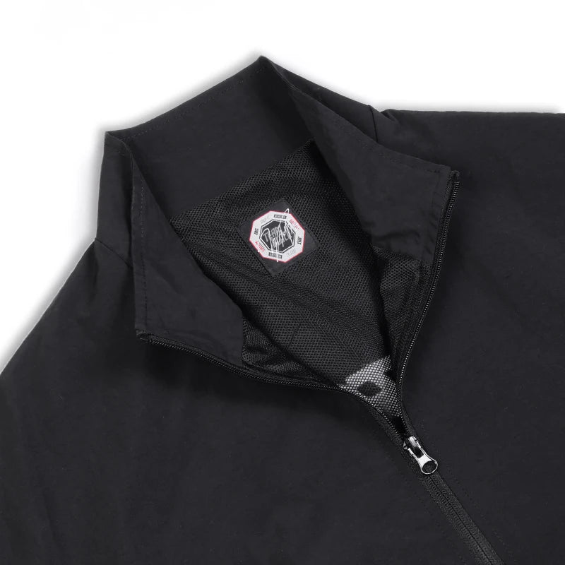 Veste Coupe-Vent Unisexe Zippée Sport Style Loose En Tissu Tatting Avec Col Montant by LSDLBoutique