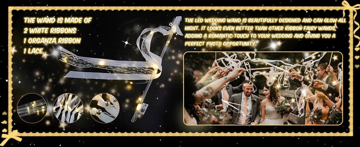 LED-Leuchtstäbe, 200er-Packung, für Hochzeiten, Partys und stimmungsvolle Anlässe