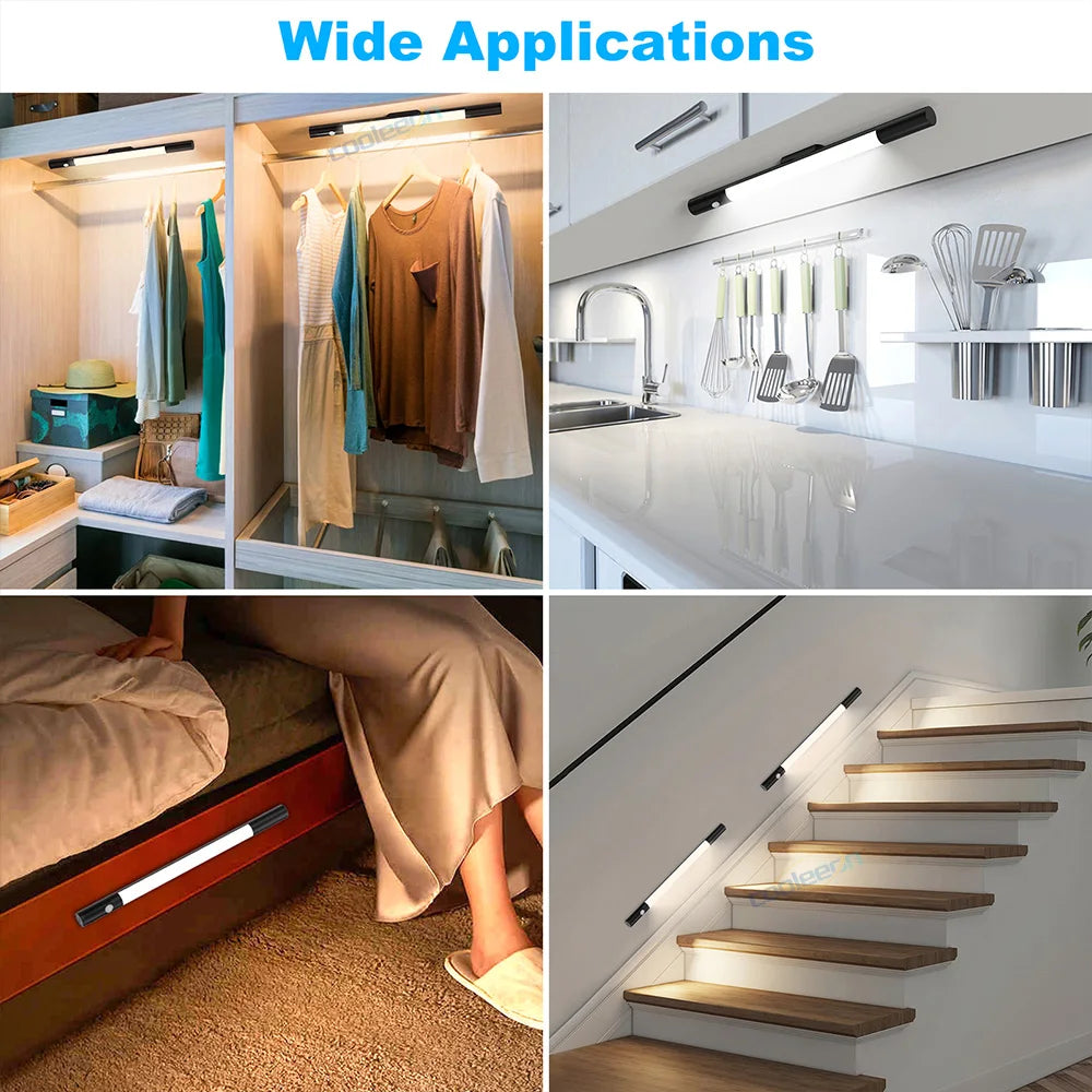 LED-Unterbauleuchte mit Bewegungsmelder und einstellbarer Digitalanzeige