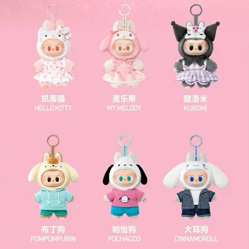POP MART Porte-clé Peluche Labubu Hello Kitty - Sanrio Characters Series - LSDLBoutique