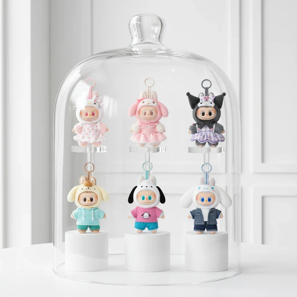 POP MART Porte-clé Peluche Labubu Hello Kitty - Sanrio Characters Series - LSDLBoutique