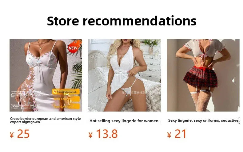 Léa's Secrets Set aus transparentem String-Tanga mit Spitzennetz und Falten