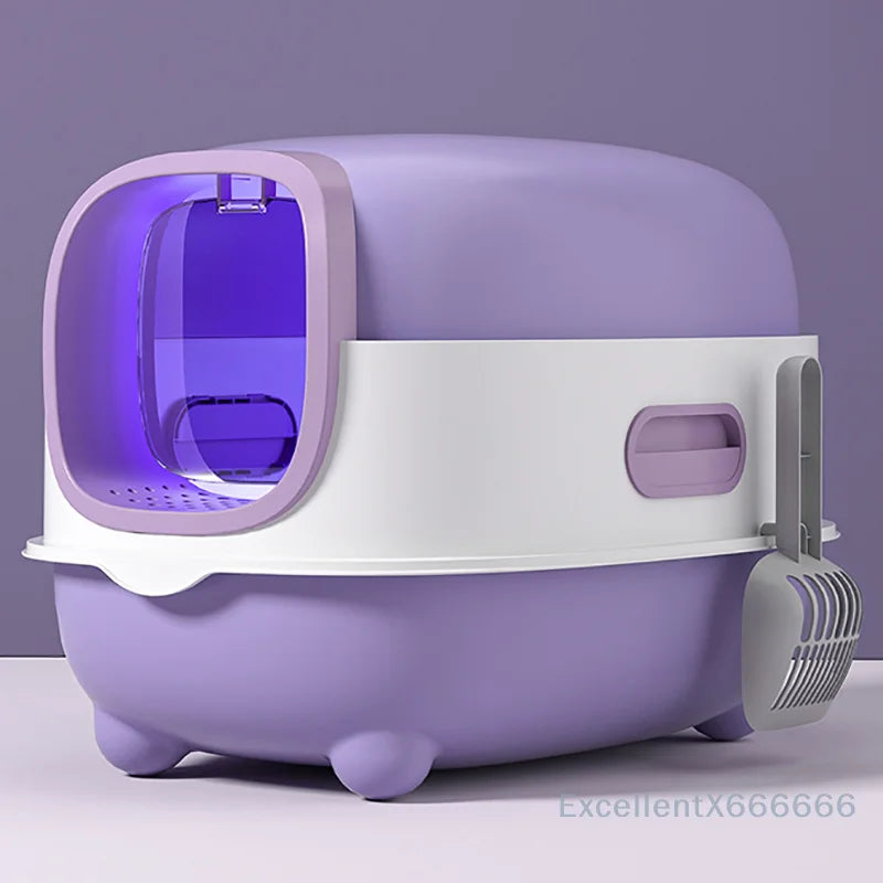 Bac À Litière Pliable Pour Chat Fermé Anti Odeurs Design Double Porte Hygiène Confort Jusqu À 7 Kg by LSDLBoutique