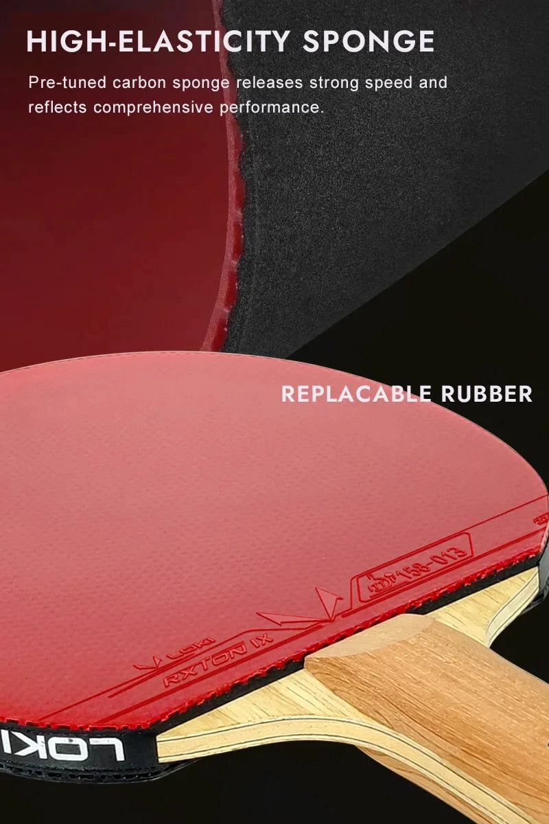 Loki Dragon Tischtennisschläger, 7-lagiges Carbonholz