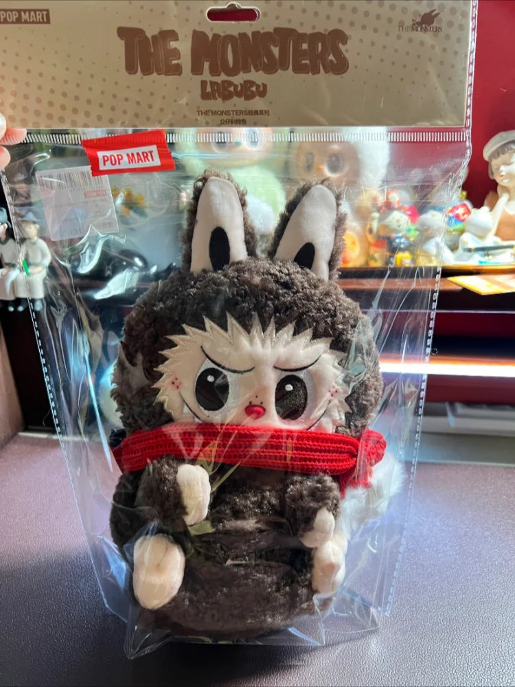 Pop Mart Labubu Die Monster Plüsch-Schultertasche, braun