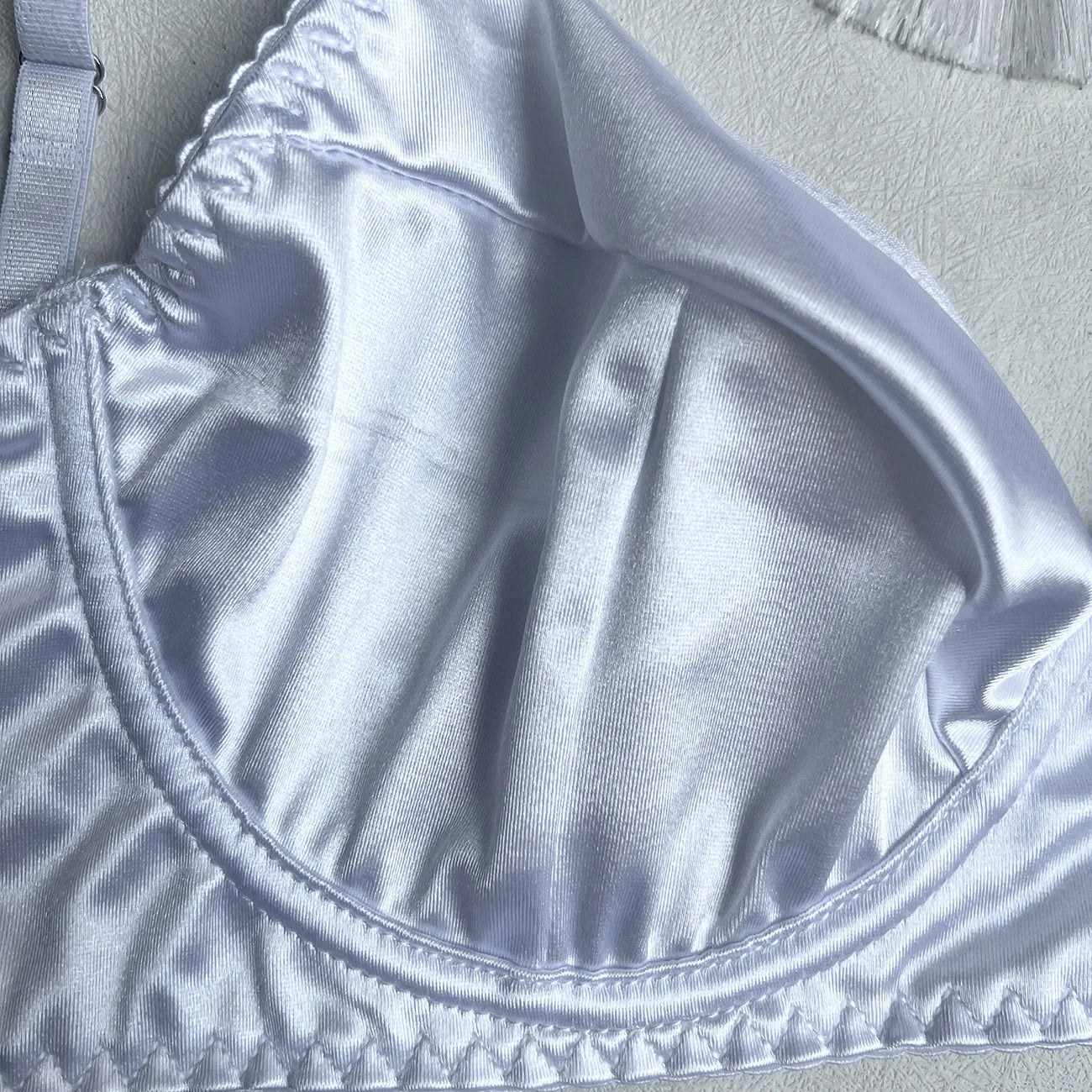 Ellolace Dessous-Set, feiner Satin und Spitze, Rot, 5-teilig