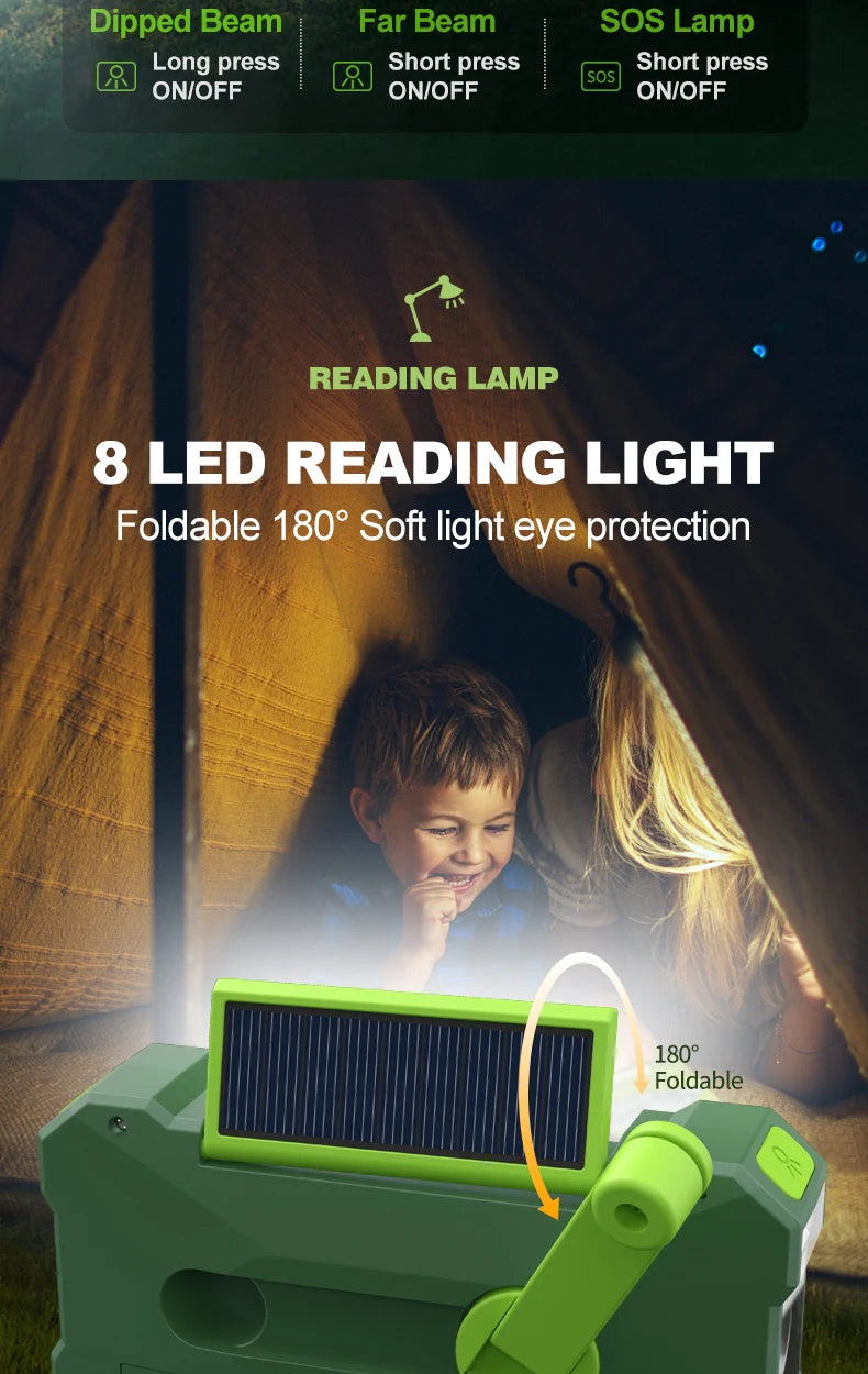 Radio Urgence Solaire 10000mAh AM FM SW LED Manivelle Recharge USB Portable Et Fiable by LSDLBoutique