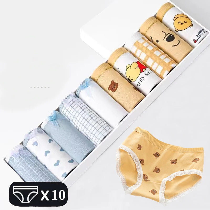 Jog MCERG Culotte Femme Coton Élasthanne Doux Lot de 10