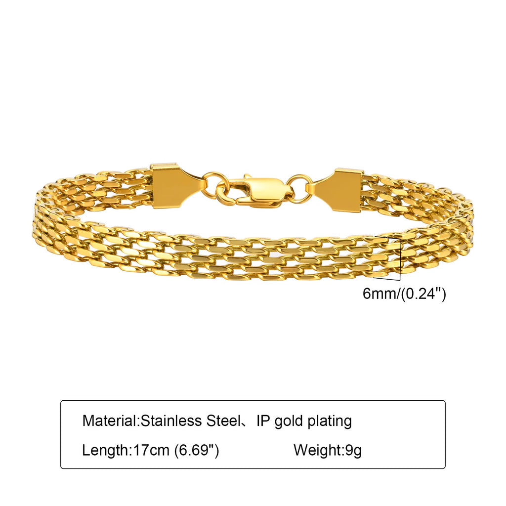 Bracelet trombone réglable – Acier inoxydable