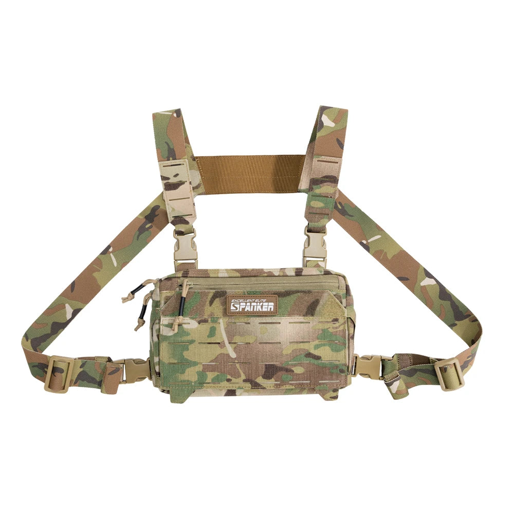 Spanker Taktische Brusttasche, Tarnmuster, Nylon Cordura, MOLLE