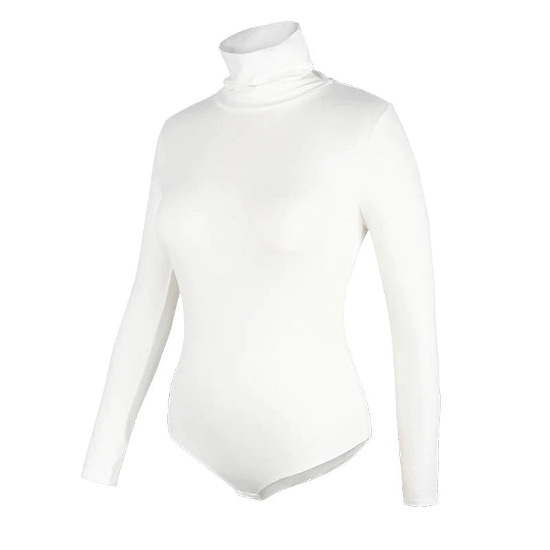 Vaslanda Thermobody mit Rollkragen, Viskose-Spandex, Weiß