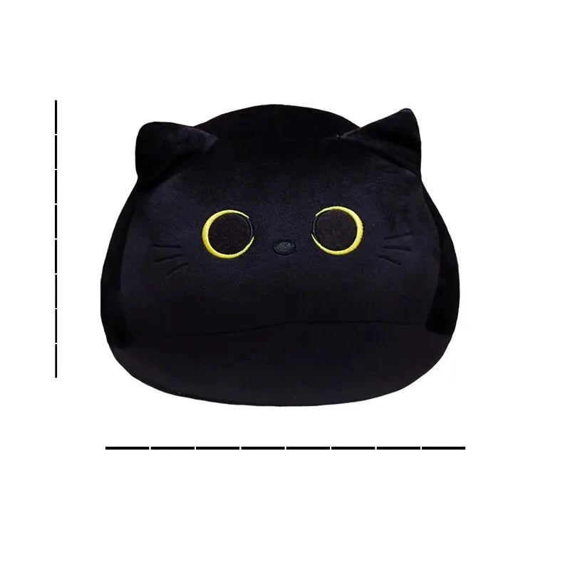 Kawaii schwarze Katze Plüschtier 20cm Weiche Zimmerdekoration