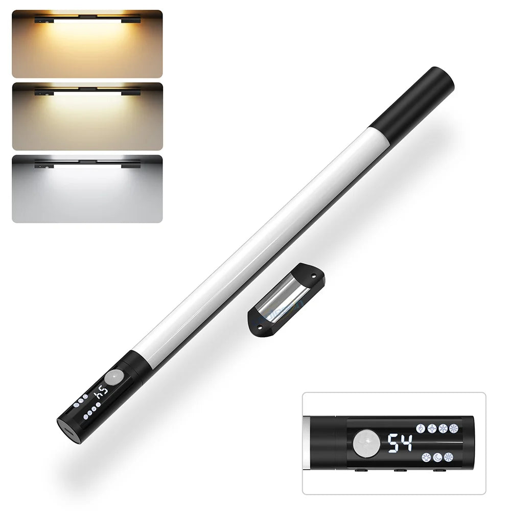 LED-Unterbauleuchte mit Bewegungsmelder und einstellbarer Digitalanzeige