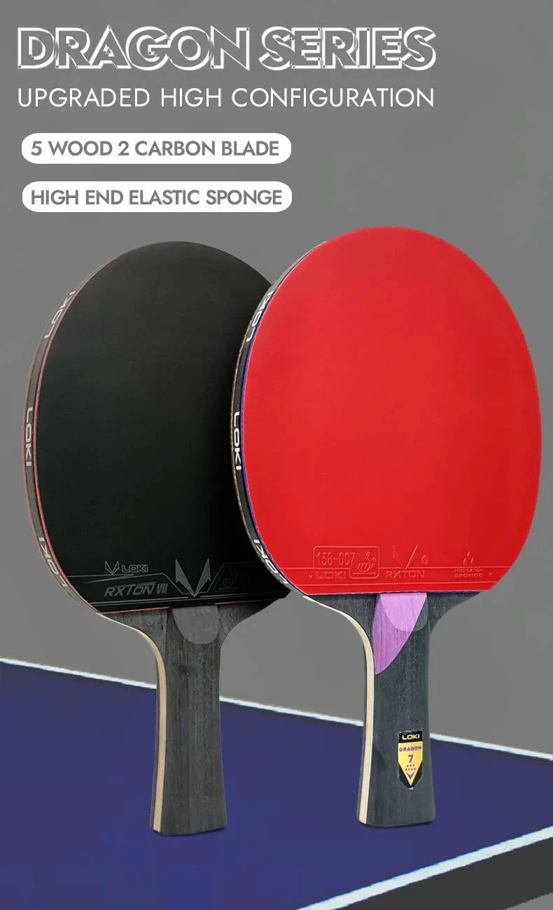 Loki Dragon Tischtennisschläger, 7-lagiges Carbonholz
