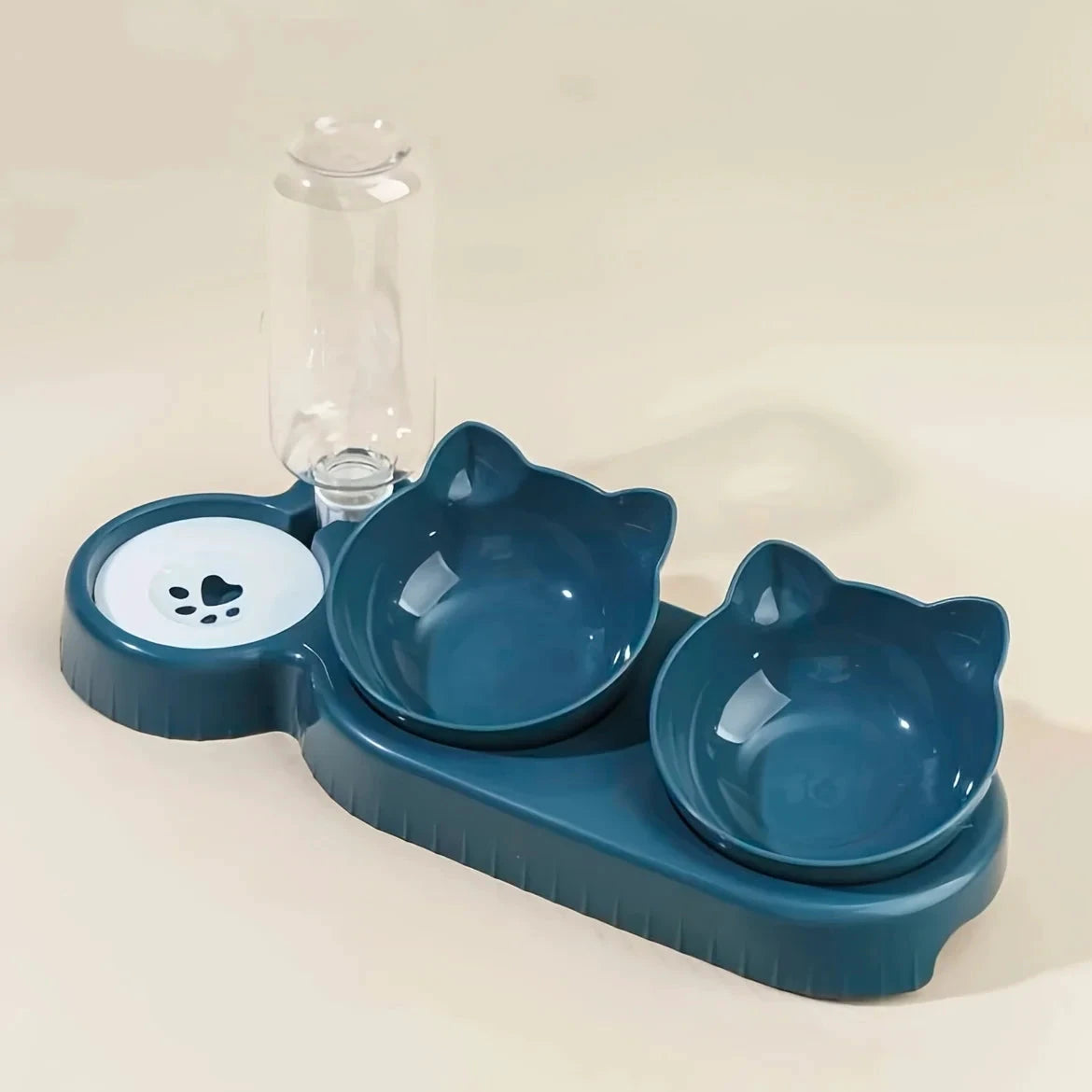 Gamelle 3 En 1 Pour Chat Avec Distributeur D Eau Bols Inclinés Antidérapants Pour Alimentation Complète by LSDLBoutique