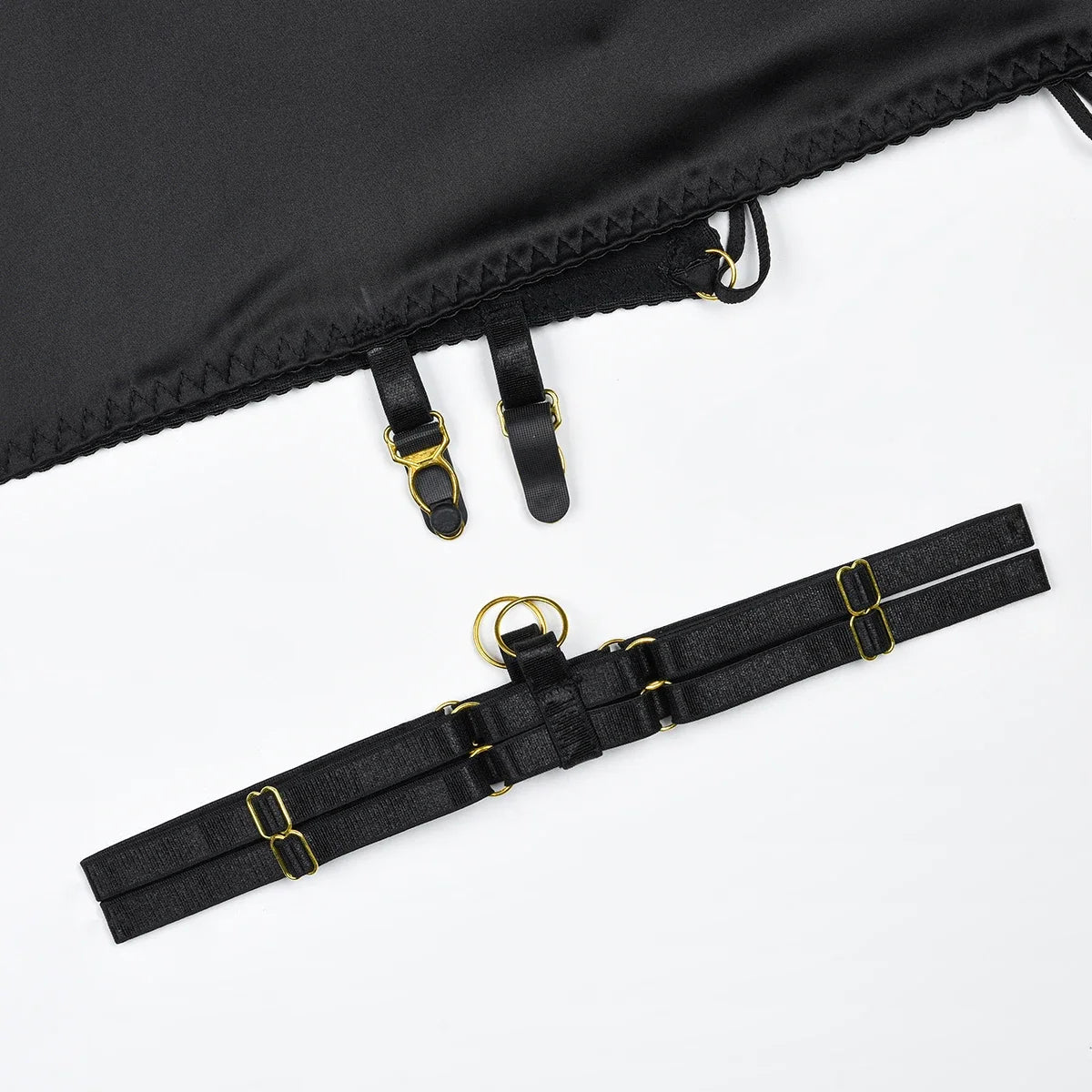 Elloace Rotes Push-Up-BH-Set aus Spitze mit gekreuzten Trägern