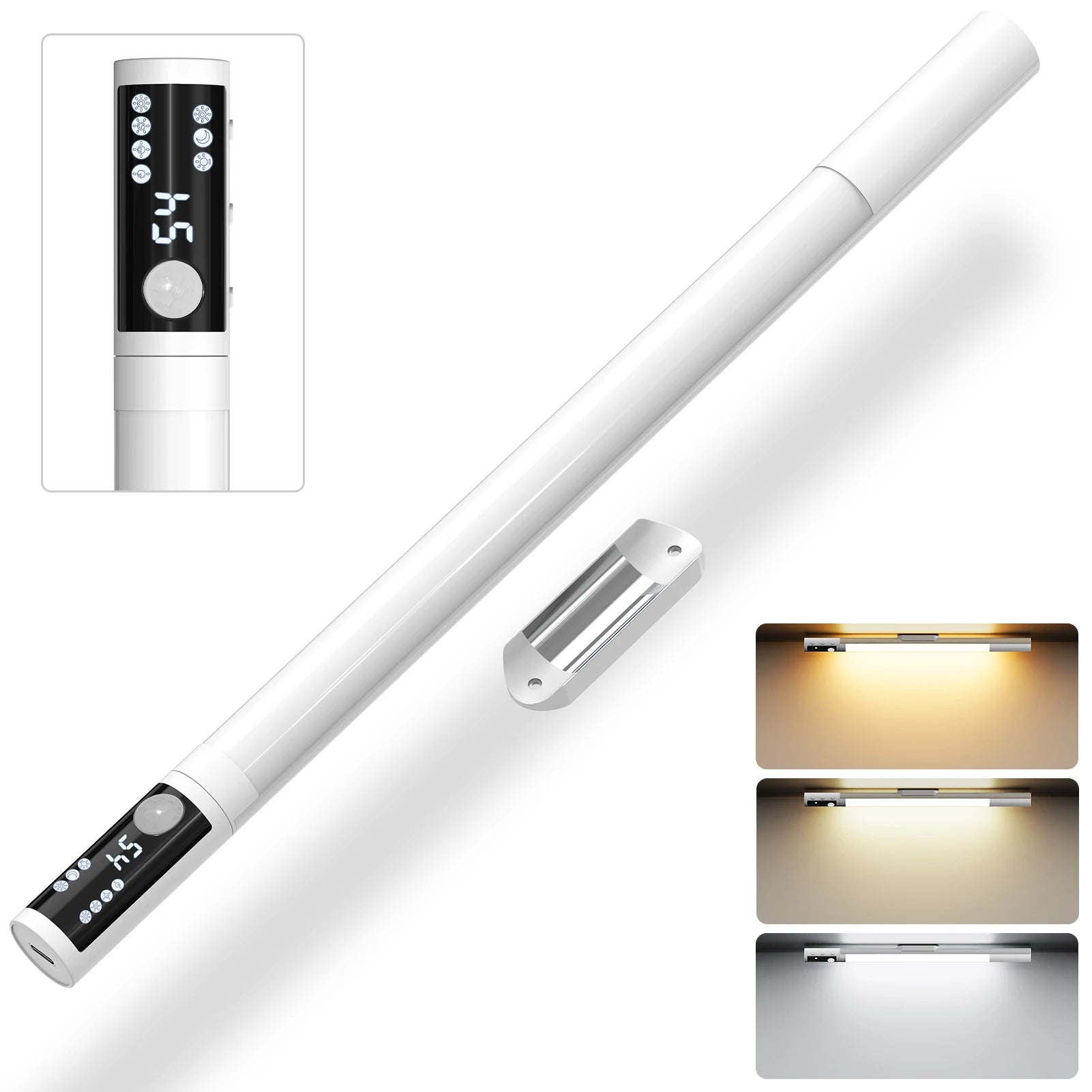 LED Motion Sensor Light Under Cabinets with Adjustable Digital Display