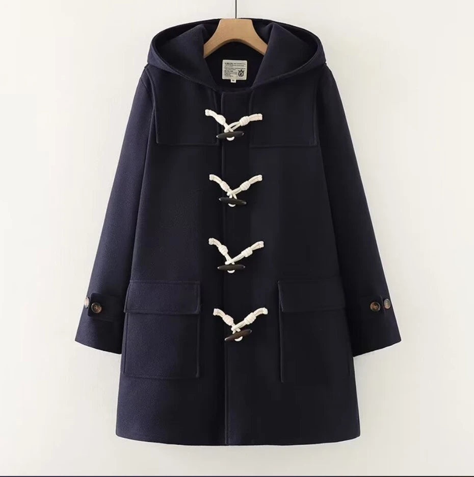 Harajuku Veste Tweed Coton Capuche Doux Pour Fille