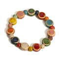Bracelet de perles en céramique – Motifs étoile de mer et coquillage – Boho Plage