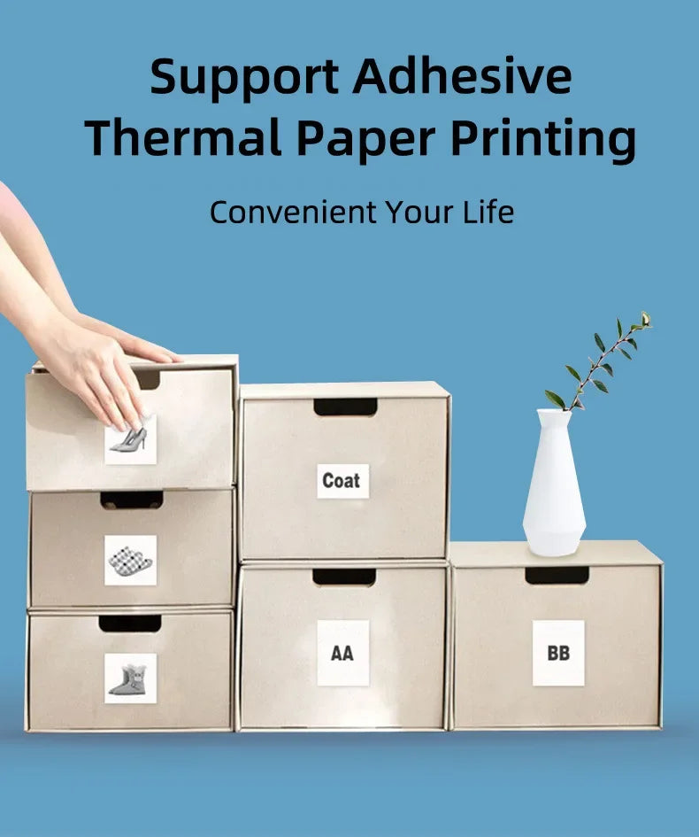 Imprimante Thermique Portable 58mm Bluetooth Sans Fil