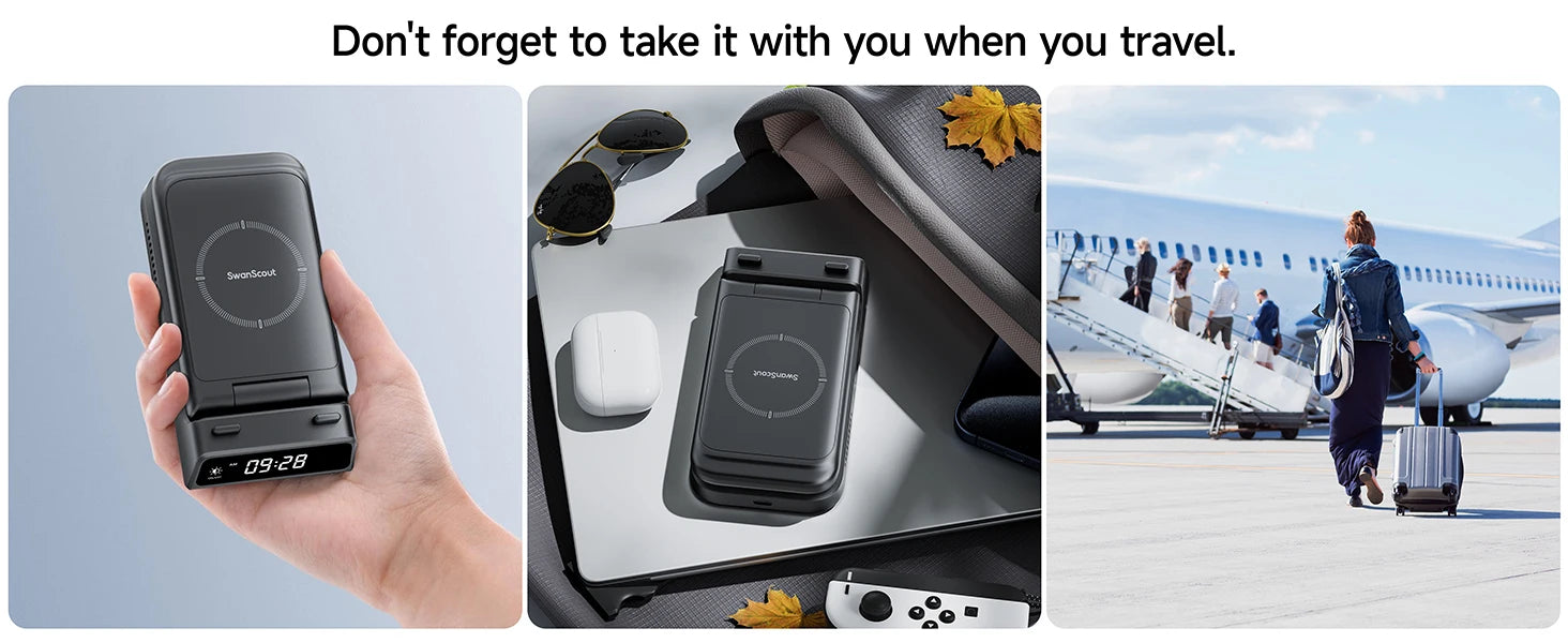 SwanScout 703A Chargeur Sans Fil MultiAppareils iPhone Apple Watch AirPods