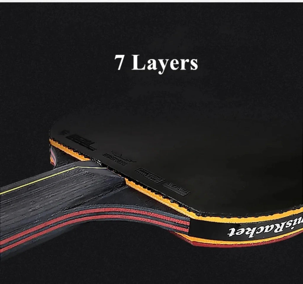 RAOVTE Tischtennisschläger-Set, rot und schwarz, 2-teilig