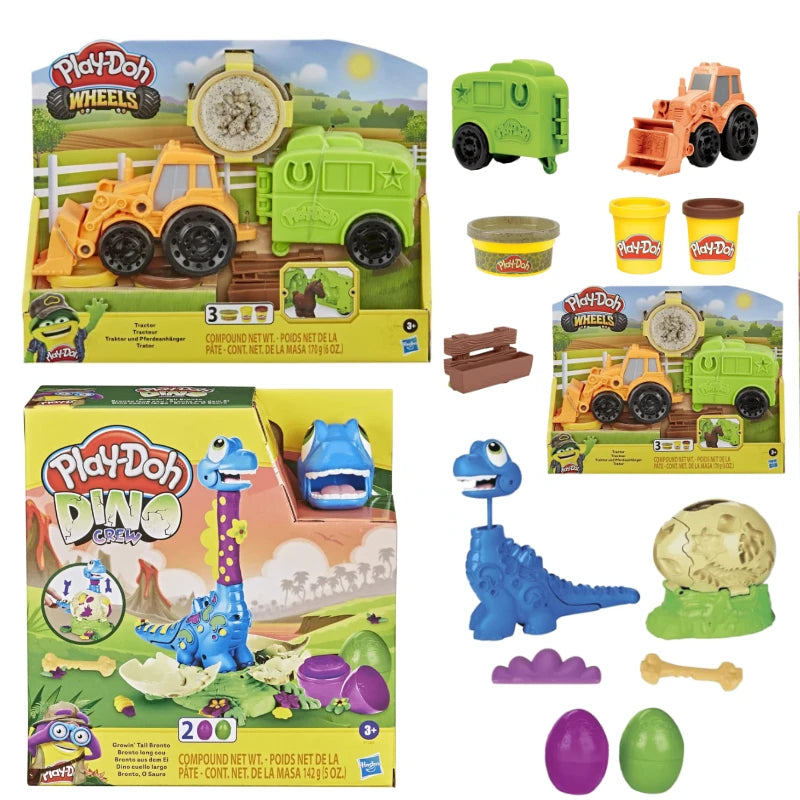 Playdoh Dino et Camions de Ferme Avec Accessoires Pate A Modeler Pour Enfants Colorés et Imaginatifs by Hasbro