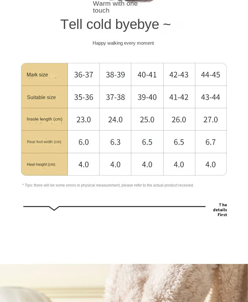 Mo Dou Pantoufles Imperméables en Peluche Unisexe Hiver