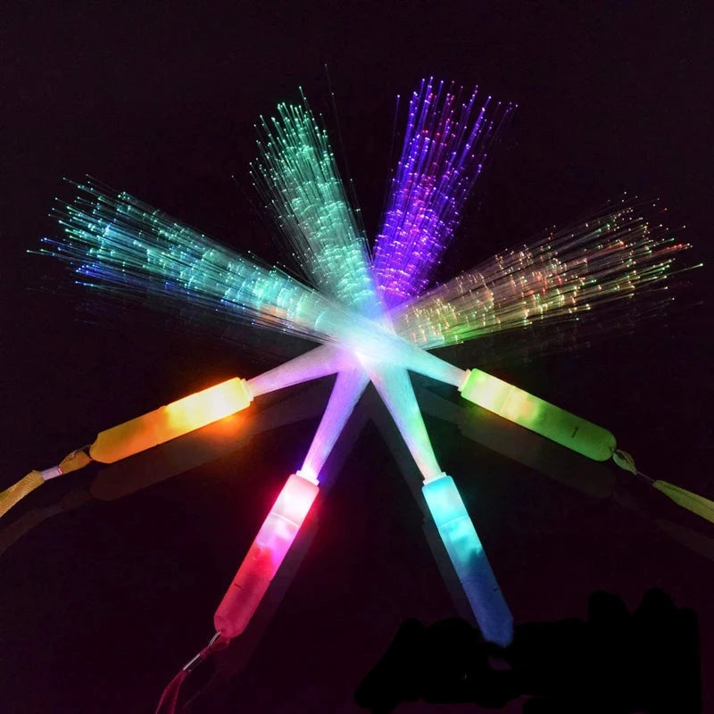 Yeahui El Mehrfarbige Glasfaser-LED-Leuchtstäbe