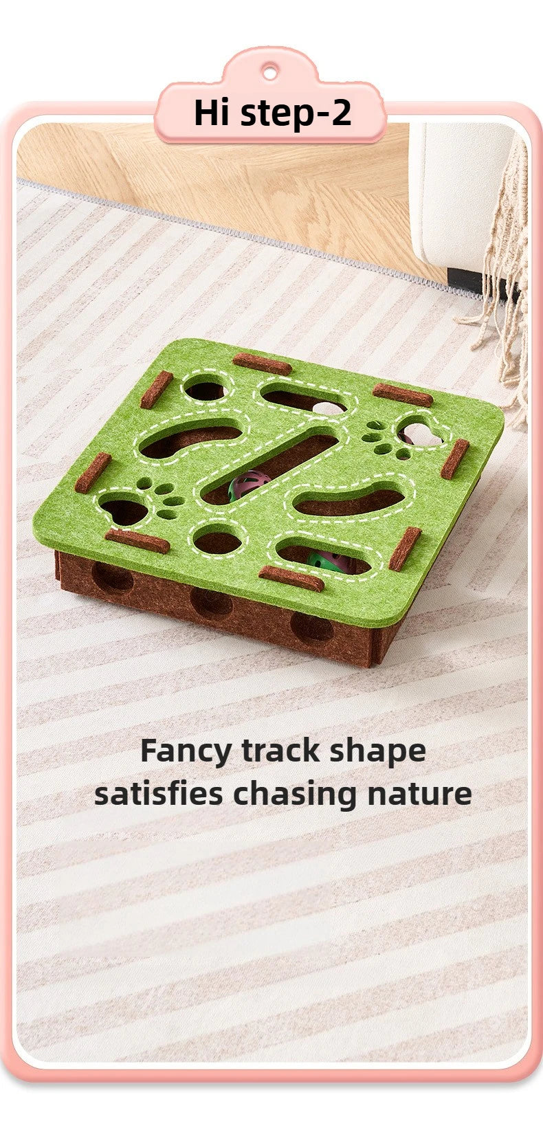 PetLai Jouet Labyrinthe En Feutre Boules Cloche Coloré