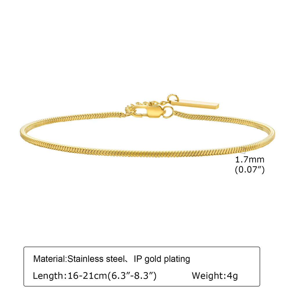 Bracelet trombone réglable – Acier inoxydable