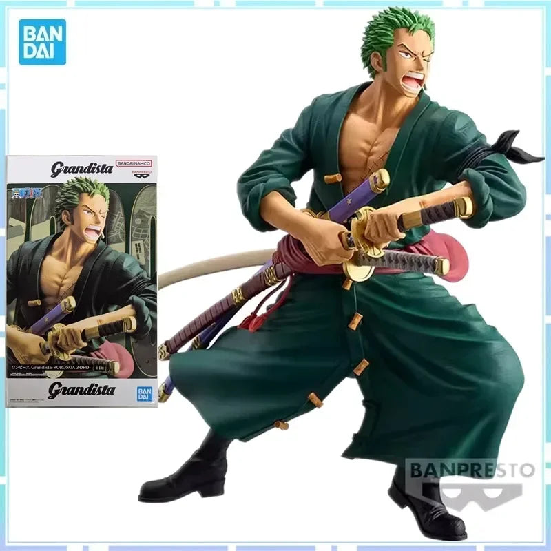 Bandai Original Banpresto Anime One Piece Grandista Roronoa Zoro PVC-Figur, Sammlerstück, Geschenkidee zum Geburtstag oder zu Weihnachten