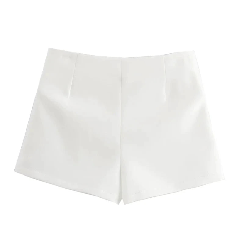Jupe courte femme - Skort blanc, LSDLBoutique, design minimaliste