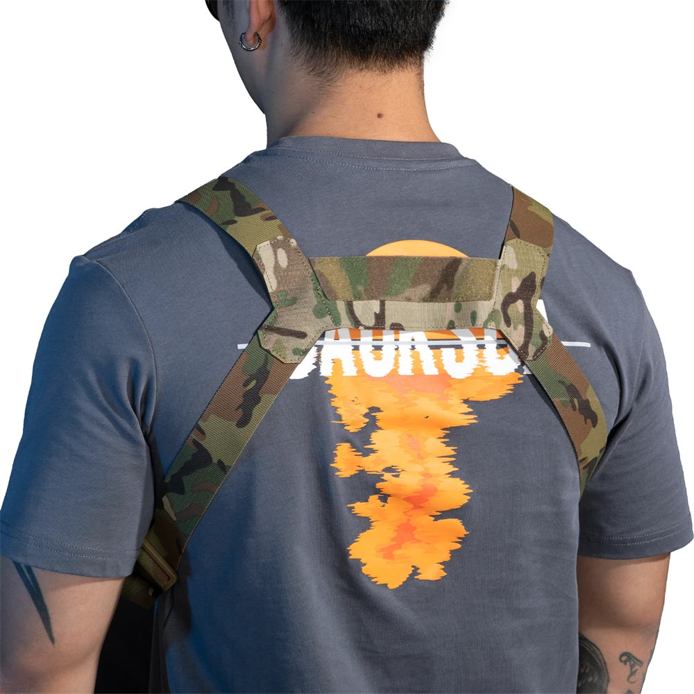 Spanker Taktische Brusttasche, Tarnmuster, Nylon Cordura, MOLLE