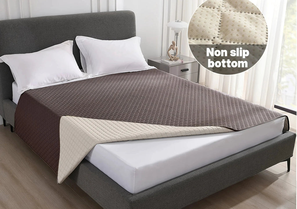 Auslaufsicherer, rutschfester und wasserdichter Hundebettbezug, grau