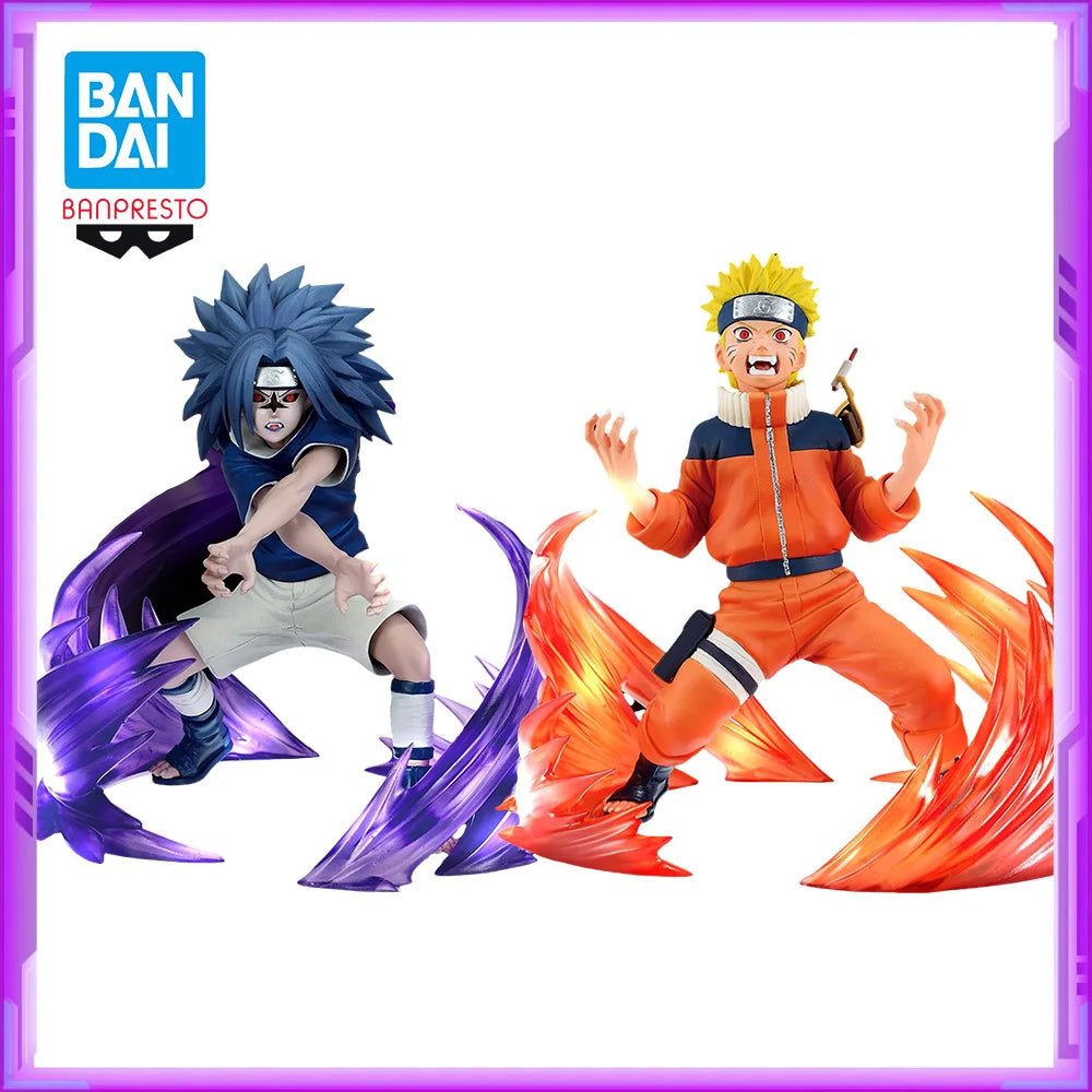 Original BANDAI Banpresto NARUTO Uzumaki Naruto Uchiha Sasuke PVC Anime Figuren Action Figur Modell Spielzeug