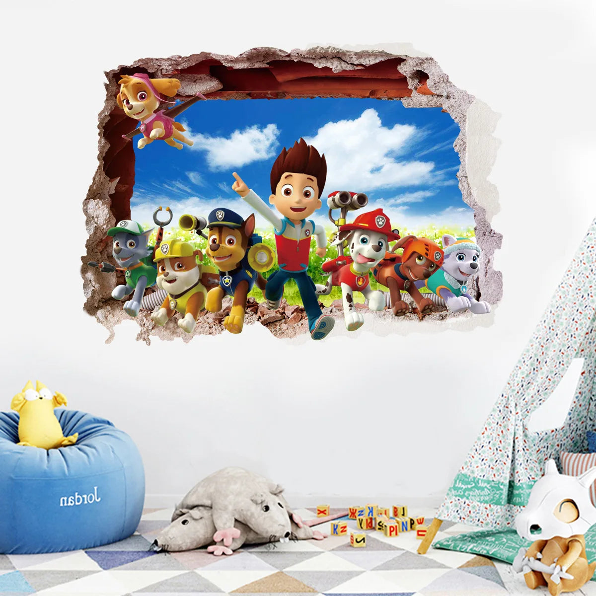 Autocollants Muraux Paw Patrol pour la Décoration de la Maison, Adhésifs Mignons, Anime Skye Chase, Graffiti Décoré, Cadeaux d'Anniversaire pour Garçon et Fille by LSDLBoutique.ch