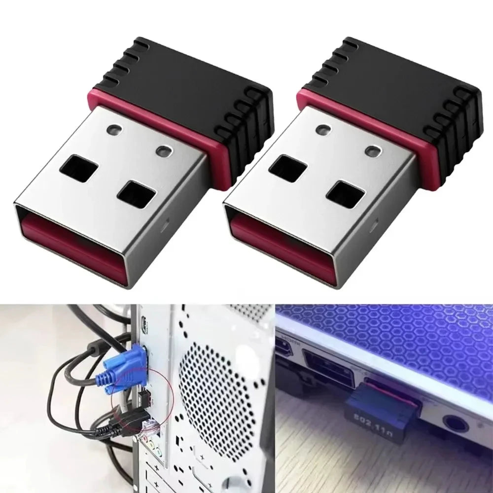Adaptateur WiFi USB + OTG Type-C pour console R36S/R36H, noir et rose, pack de 2 LSDLBoutique