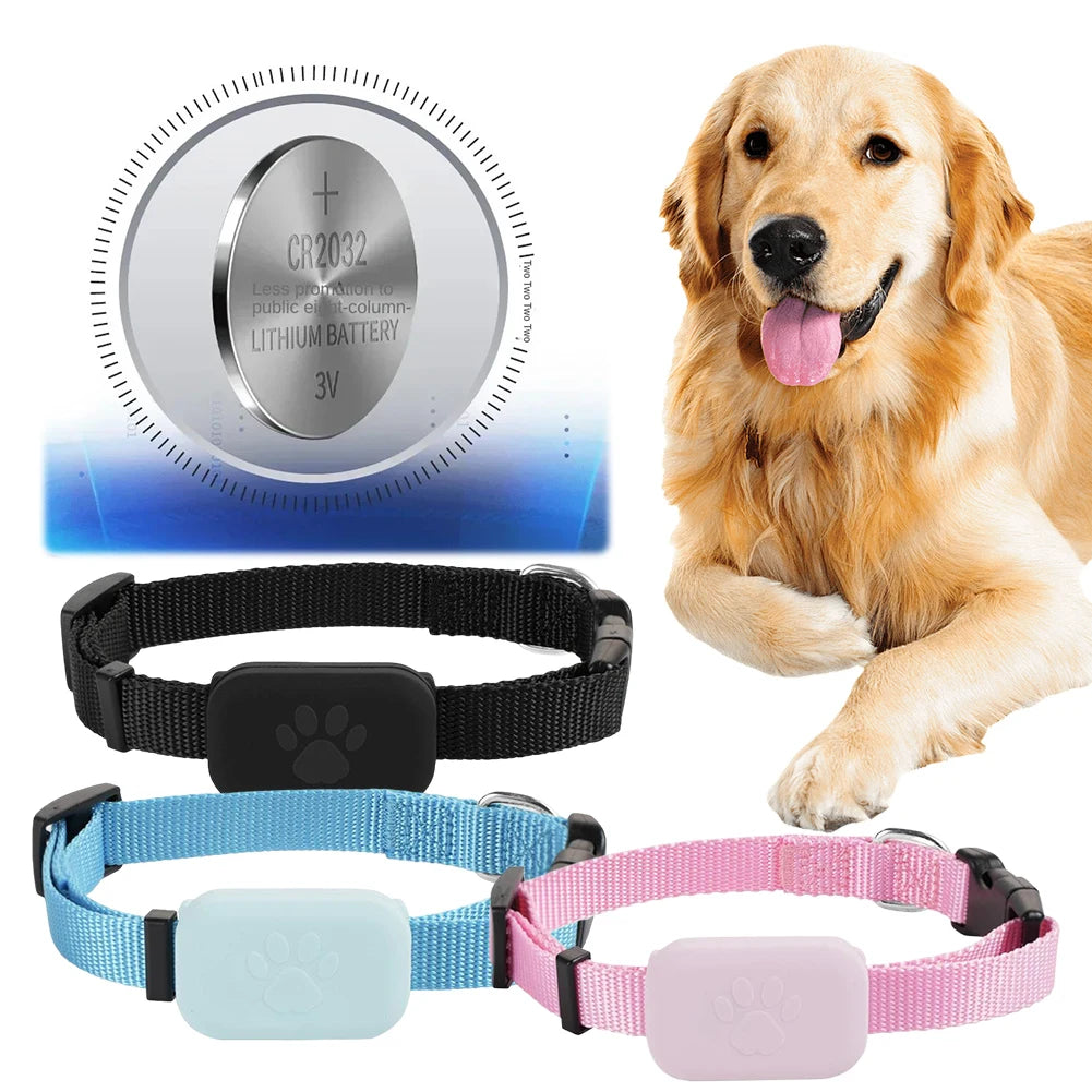 Traceur GPS pour animaux de compagnie avec collier réglable
