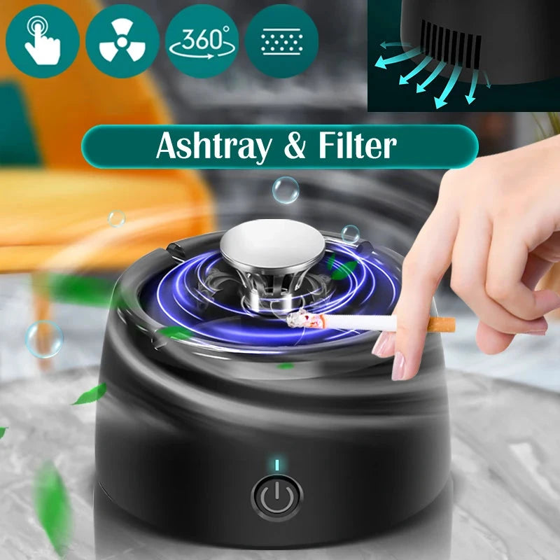 USB Air Purifier Ashtray for Home and Office