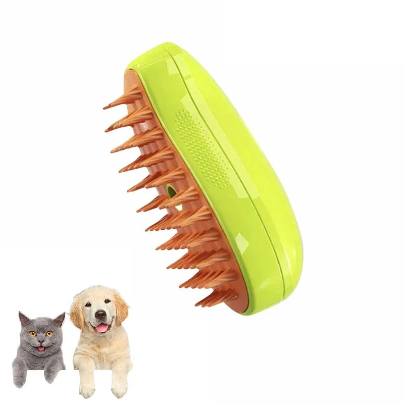 Brosse Vapeur Rechargeable 3-En-1 Pour Chats Et Chiens Anti-Mue Massage Démêlage Efficace by LSDLBoutique.ch