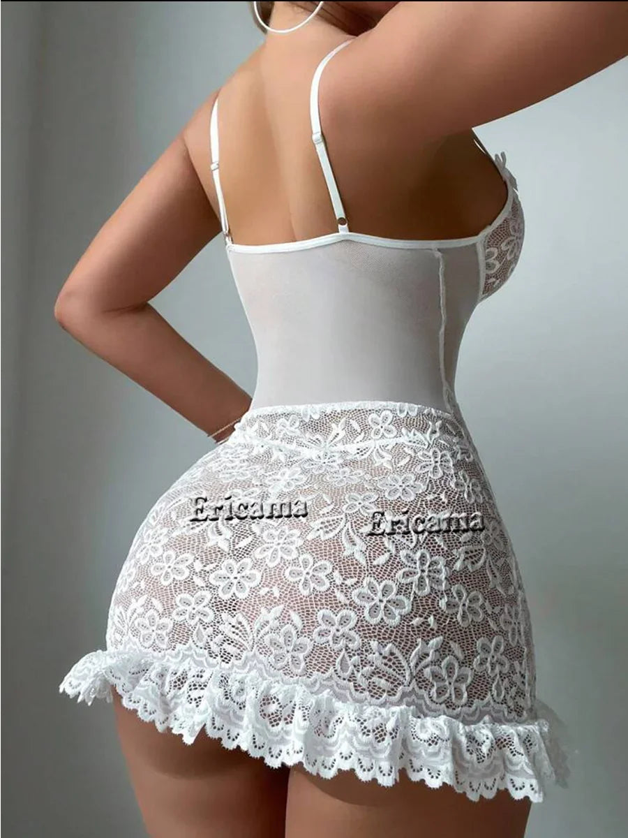 Léas Geheimnisse – Set aus durchsichtiger weißer Spitze