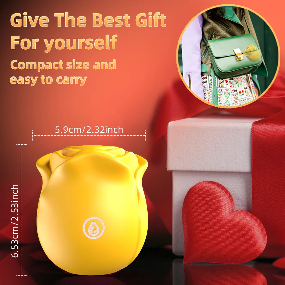 Stimulateur Clitoridien Rose 2 En 1 Succion Et Pulsation Puissante En Silicone Médical Compact Et Élégant by LSDLBoutique