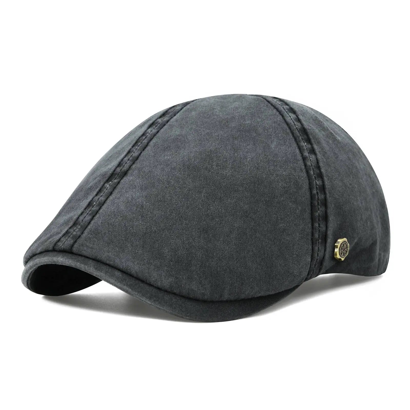 VoBoom Casquette Plate Coton Ivy Bleu Marine Unisexe