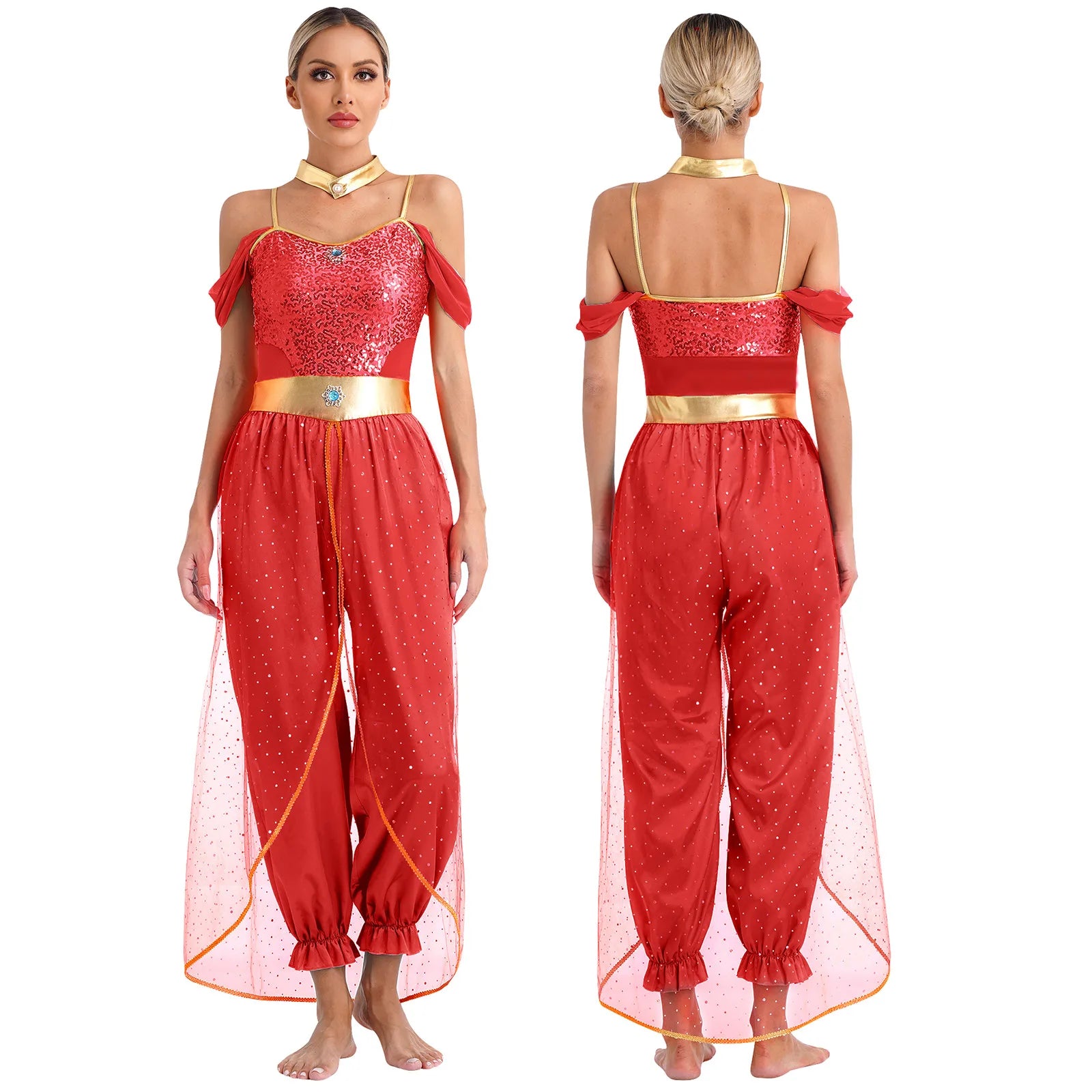 Orientalisches Prinzessinnenkostüm — Besticktes Outfit für Festival und Mottoparty