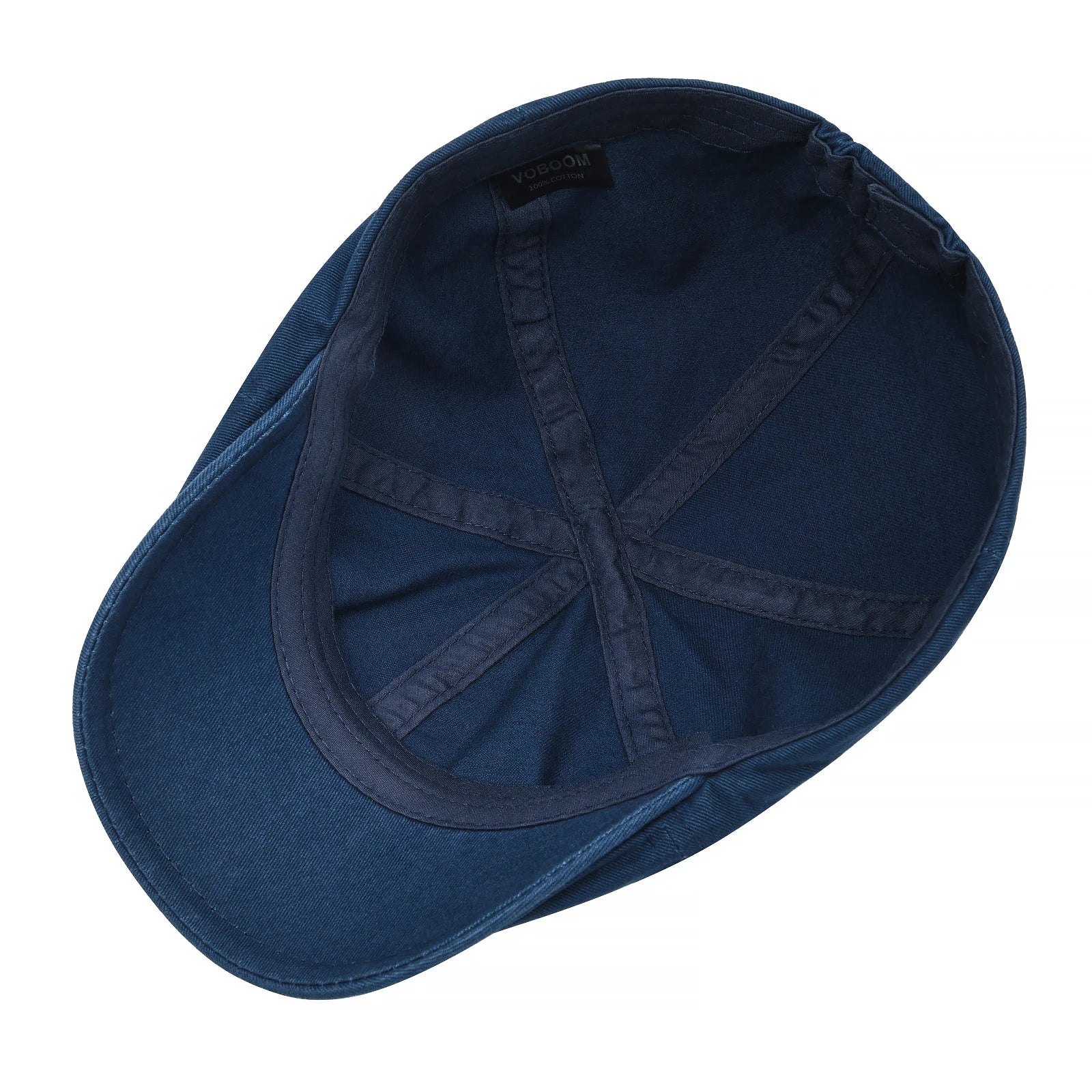 VoBoom Casquette Plate Coton Ivy Bleu Marine Unisexe