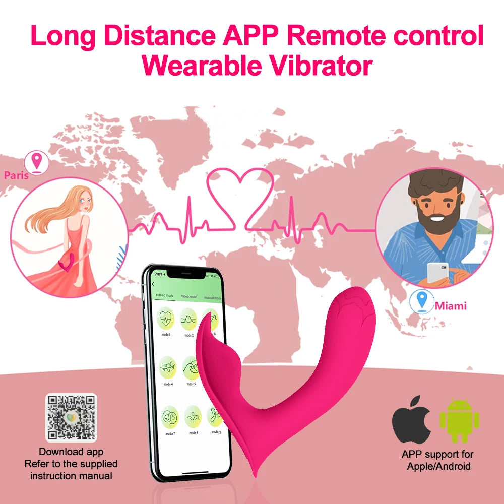 Vibromasseur Connecté Bluetooth Au Design Ergonomique en Silicone Pour Stimulation Clitoris et G Spot by LSDLBoutique