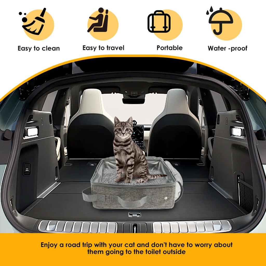 Bac À Litière Pliable Pour Chat Avec Pelle Incluse Étanche Transport Facile Et Pratique by LSDLBoutique