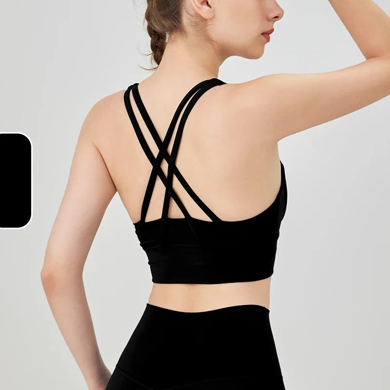 Brassière de sport yoga dos croisé